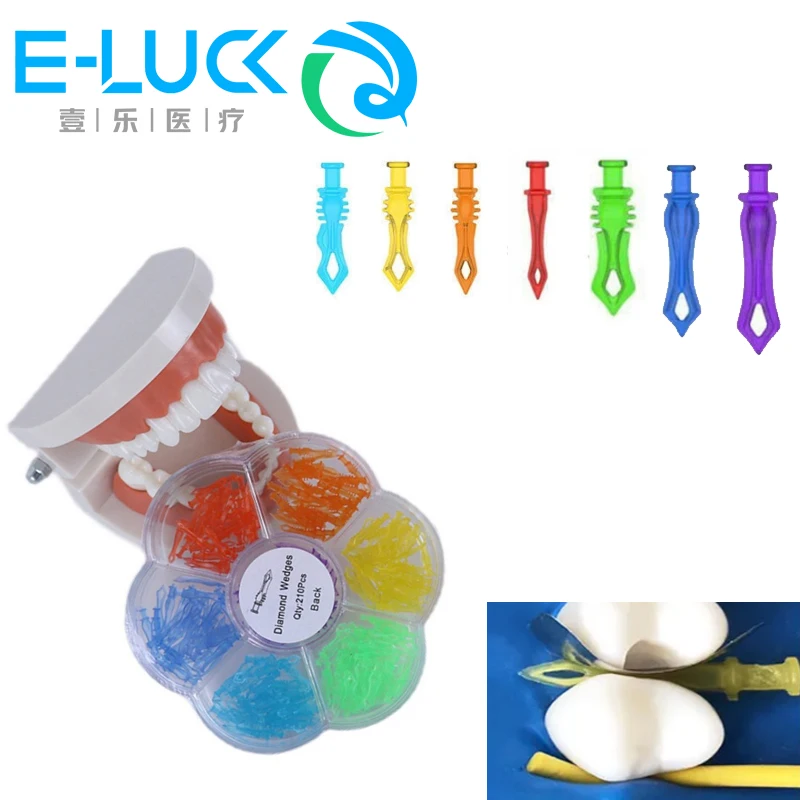 Dental Diamond Wedges Disposable Plastic Interdental Wedges Fender Barrier Matrices Composite Restoration Dentistry Accessories