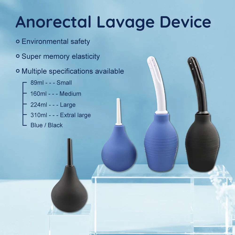 89ml/160ml/224ml Enema Rectal Shower Cleaning System Medical Materials Silicone Ball For Anal Anus Colon Enema Anal Cleaning