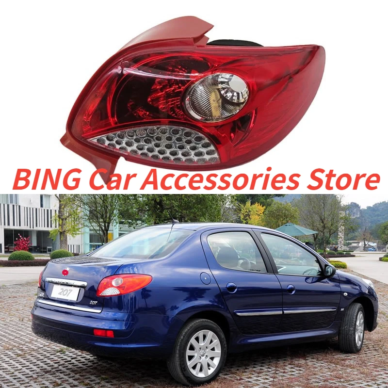 

For Peugeot 207 Sedan / hatchback 2006 2007 2008 2009 2010 2011 2012 2013 Tail Light Assembly rear tail light cover rear light