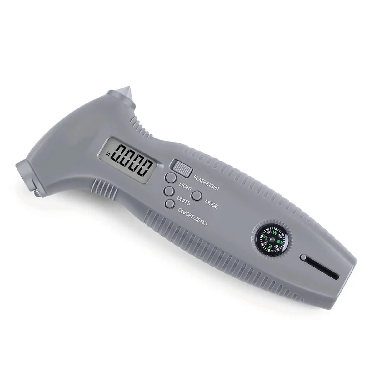 【STABLE QUALITY】Tire Depth Gauge Pressure Safety Hammer Escape Lighting Car Onboard Compass Nozzel Multifunctional Driving Safet