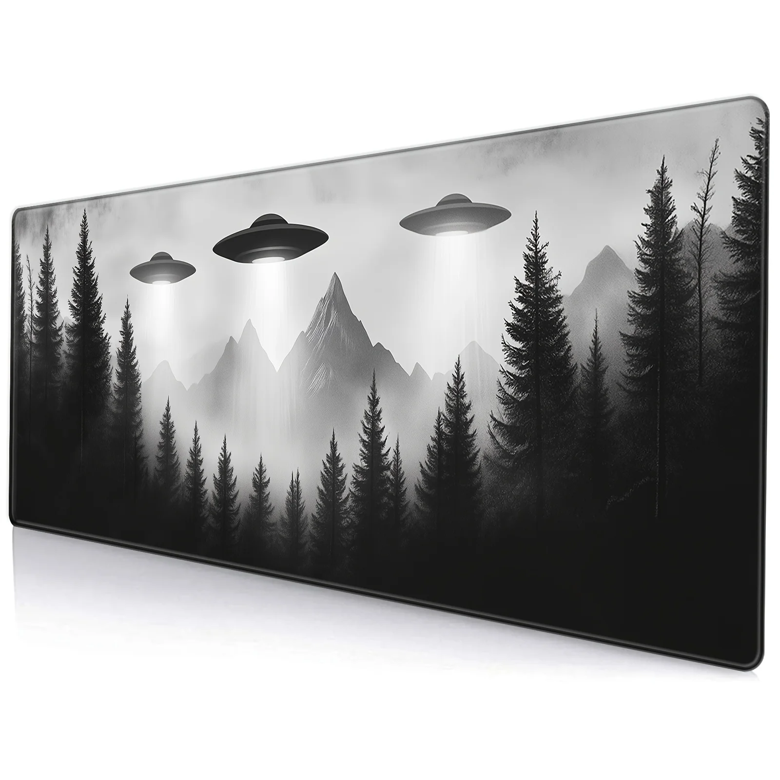 

Большой коврик для мыши на тему космического корабля НЛО, настольный коврик, игровой коврик, противоскользящий, прочные офисные аксессуары, коврик для клавиатуры и мыши, удлиненный коврик