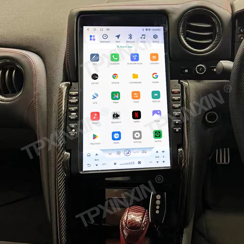 13.6Inch Android13 For Nissan GTR 2011-2017 right-hand drive CarPlay Car Radio GPS Navigation Multimedia Player Stereo Head Unit