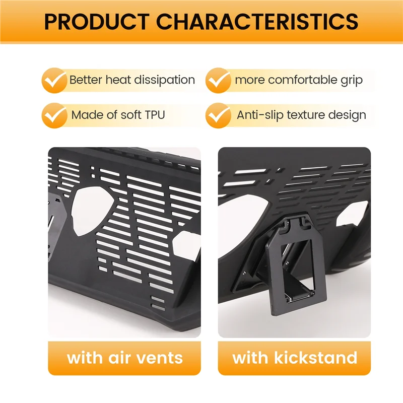 Top Deals Case For MSI Claw Handheld Console Soft TPU Protective Shell Shockproof Back Cover With Kickstand Game Accessories