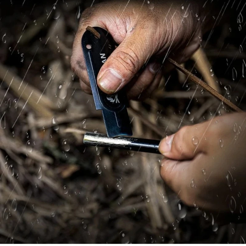 عصا مغنيسيوم صلبة جديدة عالية النقاء - عصا إشعال خارجية مقاومة للماء، معدات بقاء التخييم أداة كتلة المغنيسيوم