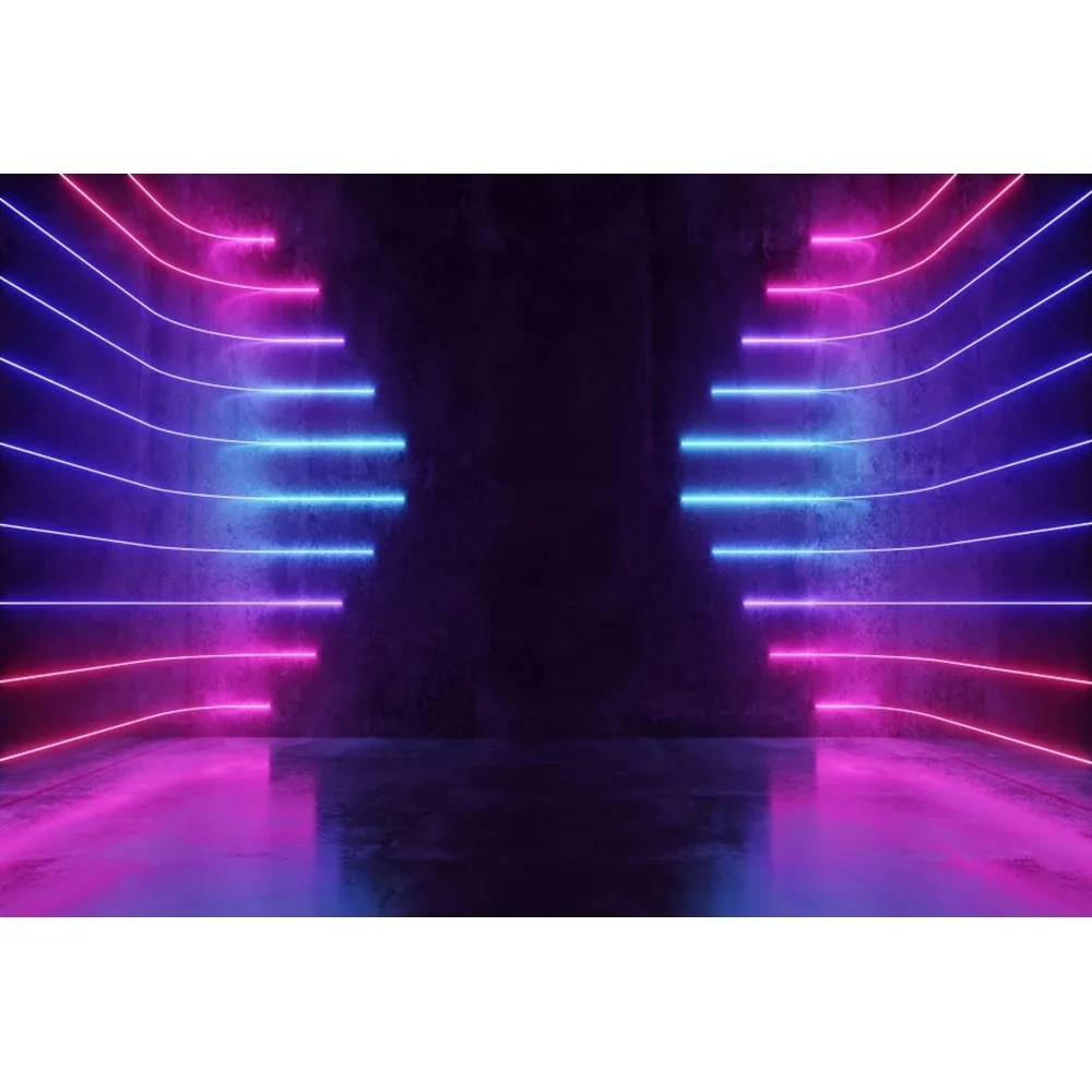 ネオンスタイルの写真の背景、夜のパーティーの装飾、ステージのプロジェクター、背景スタジオ、ステージライト、誕生日ショー