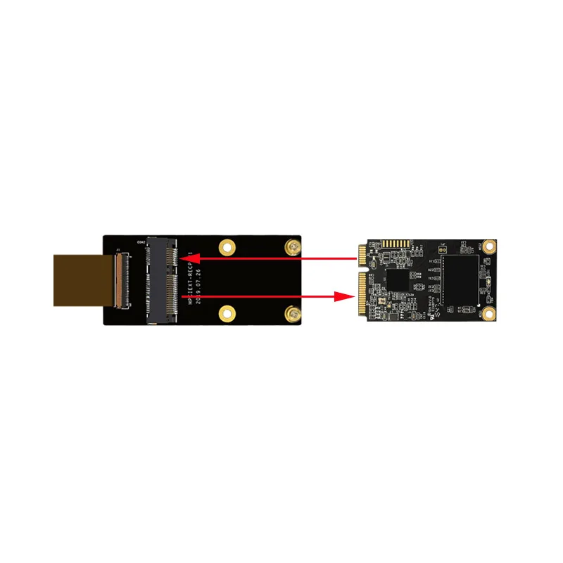 Cable adaptador de placa base M.2 A Mini PCIe, tarjeta de red M.2 NGFF, llave A/E A Minipcie mPCIe, extensor de extensión de cinta Flexible