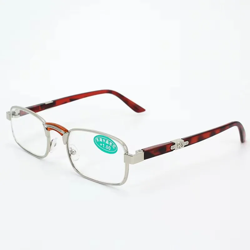 Presbyopic Glasses Manufacturers Metal Presbyopic Glasses Men and Women Elderly HD Glass Crystal Presbyopic Glasses Middle-Aged