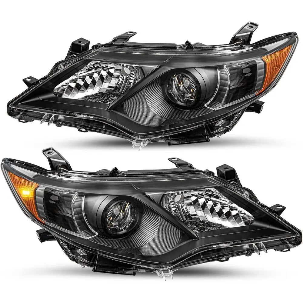 

Projector Headlight Assembly Replacement for 2012 2013 2014 Toyota Camry SE/L/LE/XLE/Hybrid Headlamp Driver Passenger Side(Black