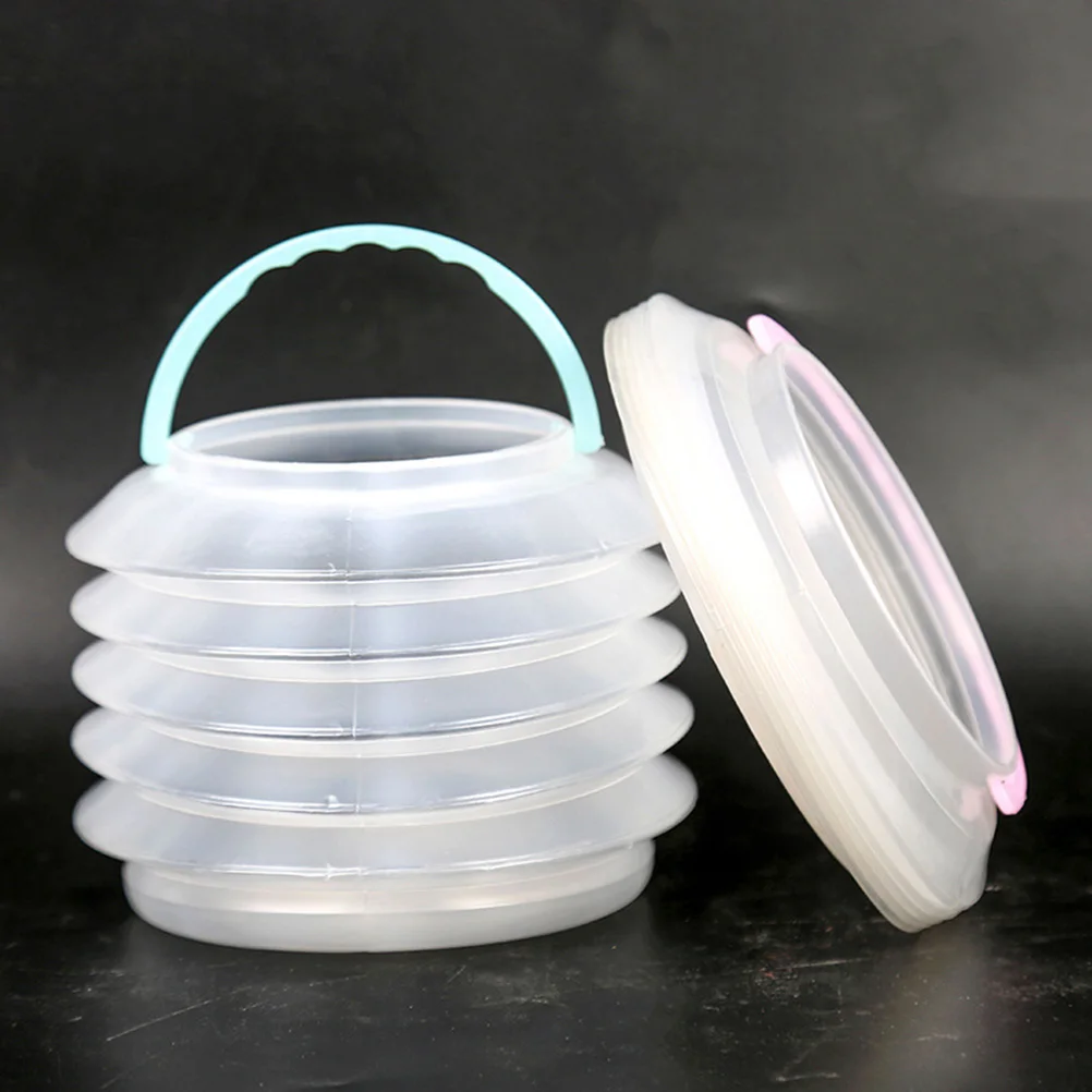 

3Pcs Foldable Wash Brush Bucket Plastic Telescopic Watercolor Pail Portable Art Supplies for Drawing Painting Outdoor Sketching