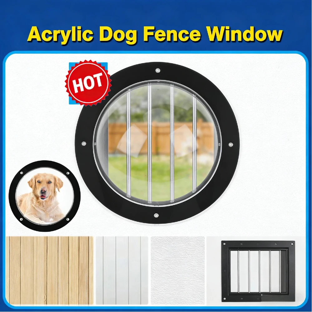 Ventana de Acrílico Transparente para Perros, Tipo Domo Burbuja, para Mascotas, Perros, Gatos, Caballos, Jardín, Patio de Juegos
