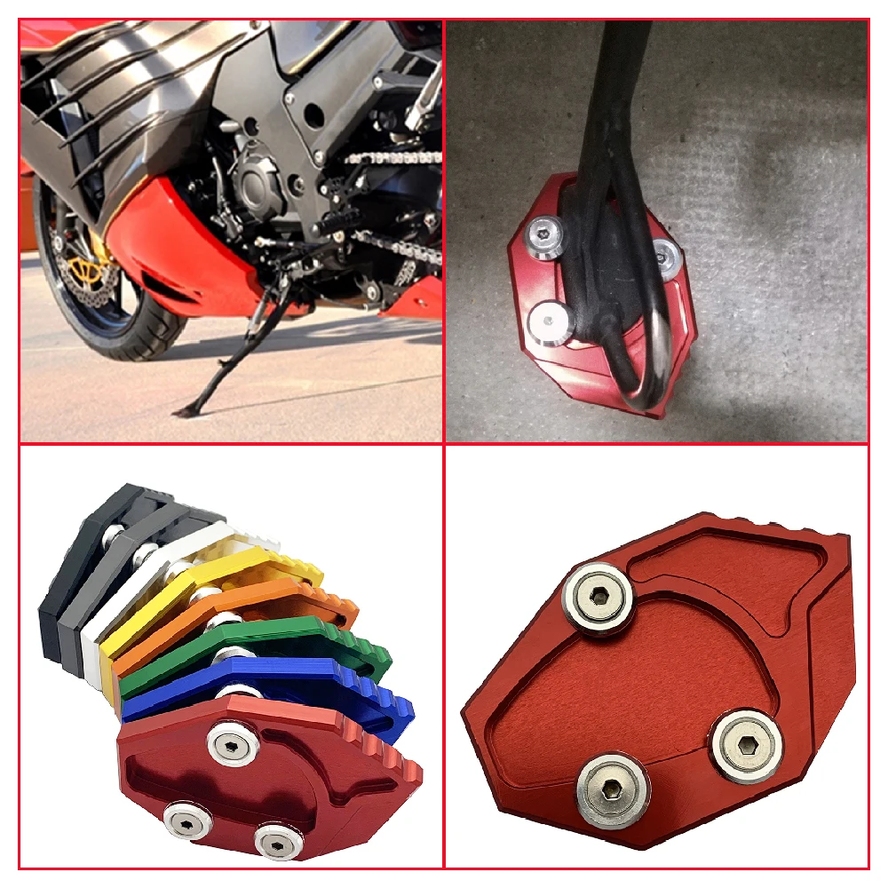 

Fits for Kawasaki Ninja ZX14R ABS GTR1400 ZZR1400 ZG1400 2006-2020 Motorcycle Side Stand Base Enlarge Extender Extension Widener