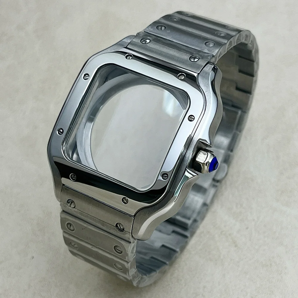

38mm NH35 case, square high-quality stainless steel waterproof NH35 movement, suitable for 27mm dial watch accessories