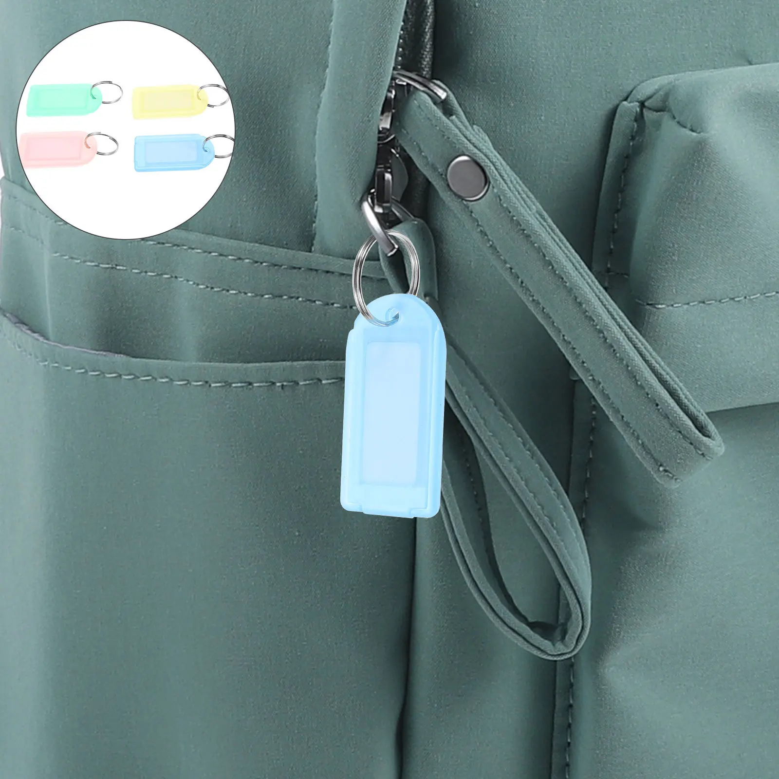 

40Pcs Luggage Tags Key Label Tags Colorful Easy Attach Key Markers for Car Keys Home Office School Travel Use Luggage Accessory