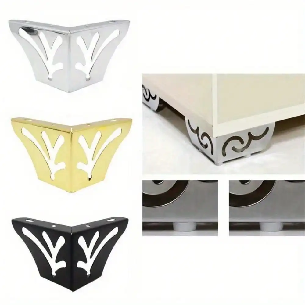 4pcs Eight Points And Two In One Metal Furniture Legs Table Modern Coffee Chair Sofa Bathroom Cabinet Replacement Foot Hardware