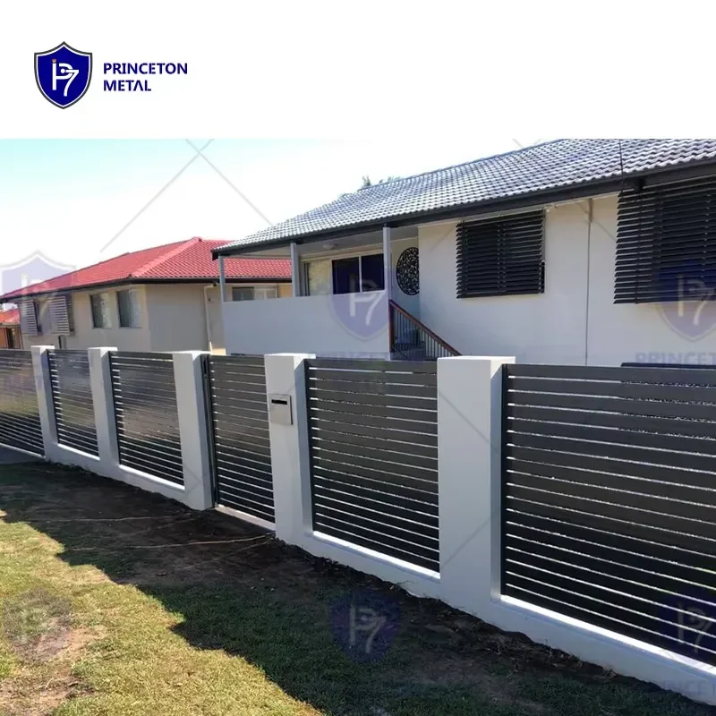 Aluminum Metal Outdoor Garden Privacy Vertical Slat Fence Panel