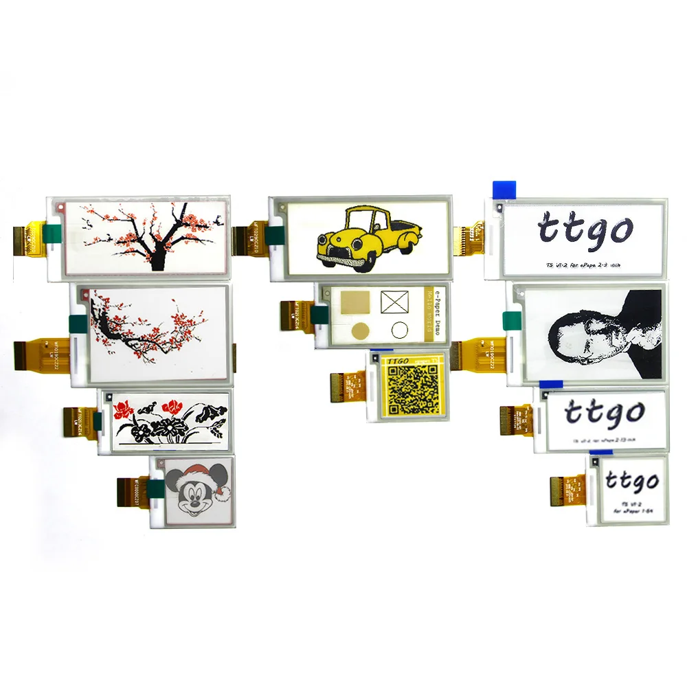 

Multi-Size Color E-Ink Module (1.54"/2.13"/2.9") - No Backlight, SPI Communication with Arduino/MCU 32 Dev Resources