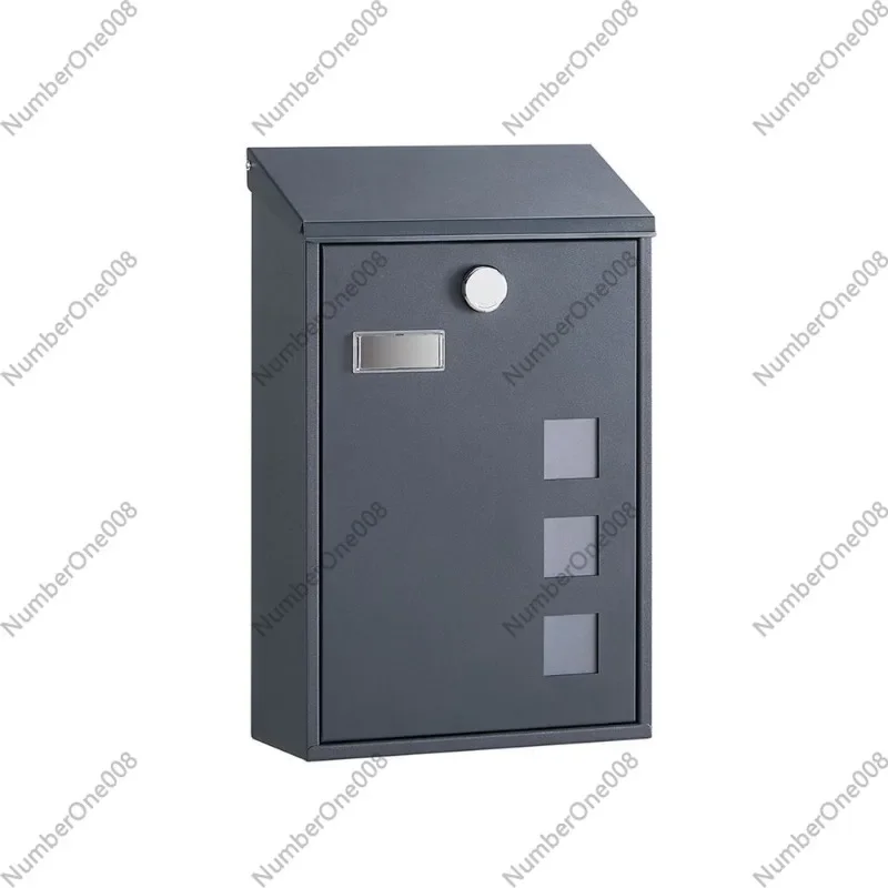 Wall Mounted Lockable Mailbox with Window Easy Installation Outdoor Postbox for Home