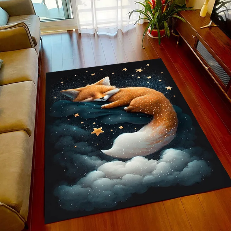 15 Style Fox Pattern Printing Large Area Rugs Carpet for Home Living Room Bedroom Non-slip Floor Pay Mat Sofa Doormat Decoration