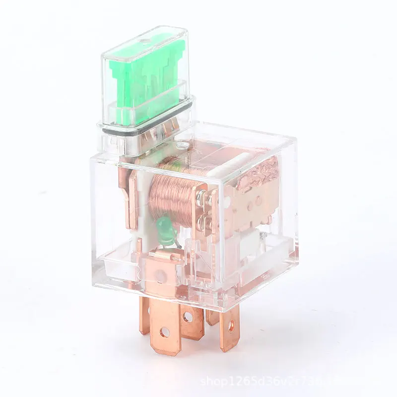 High Quality Transparent Shell With Fuse Relay 12V 4PIN 12V 5P Automotive Relay Air Conditioning Fan Relay