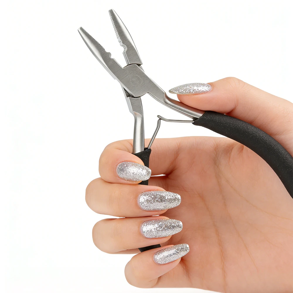 

ARLANY Hair Extension Pliers for Micro Beads Rings Microlink Pliers for Sewing Weft Extensions Feather Extensions Hair Tinsel