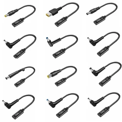 65W USB Type C Female to DC Connector Adapter PD Charging Power Supply Charger Converter Cable for Lenovo HP Samsung Dell Laptop