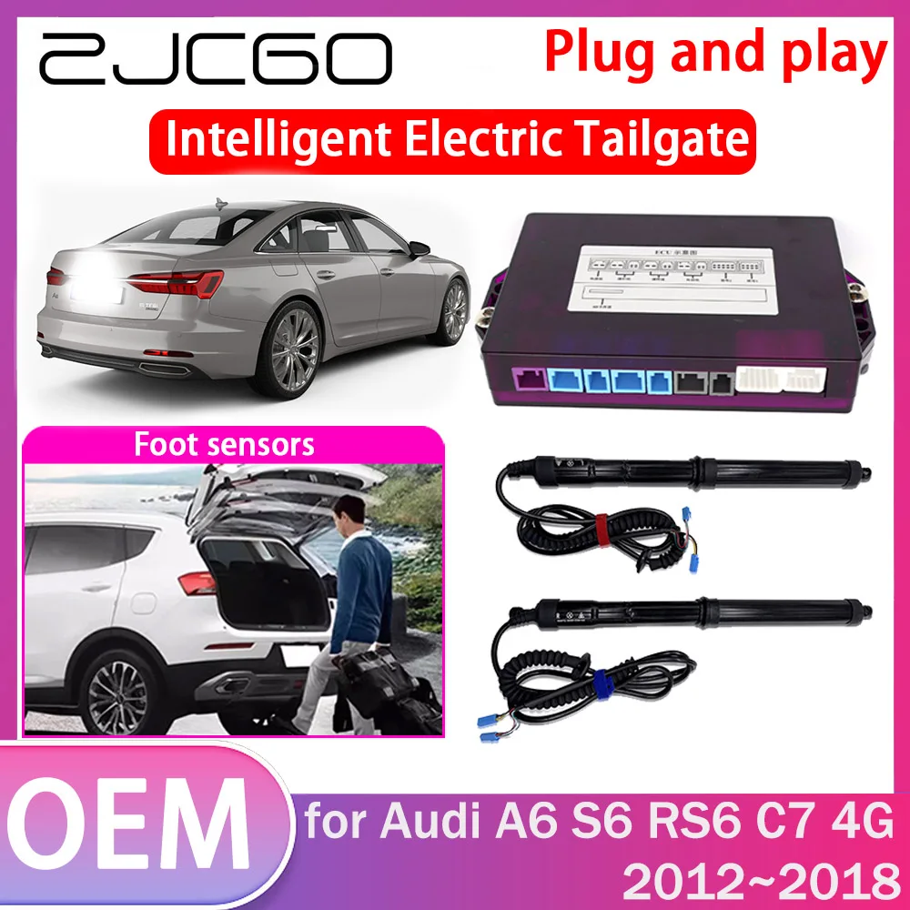 ZJCGO Electric Tailgate Lift Drive Trunk Opening Tail Gate Lift Soft Close Car Door for Audi A6 S6 RS6 C7 4G 2012~2018