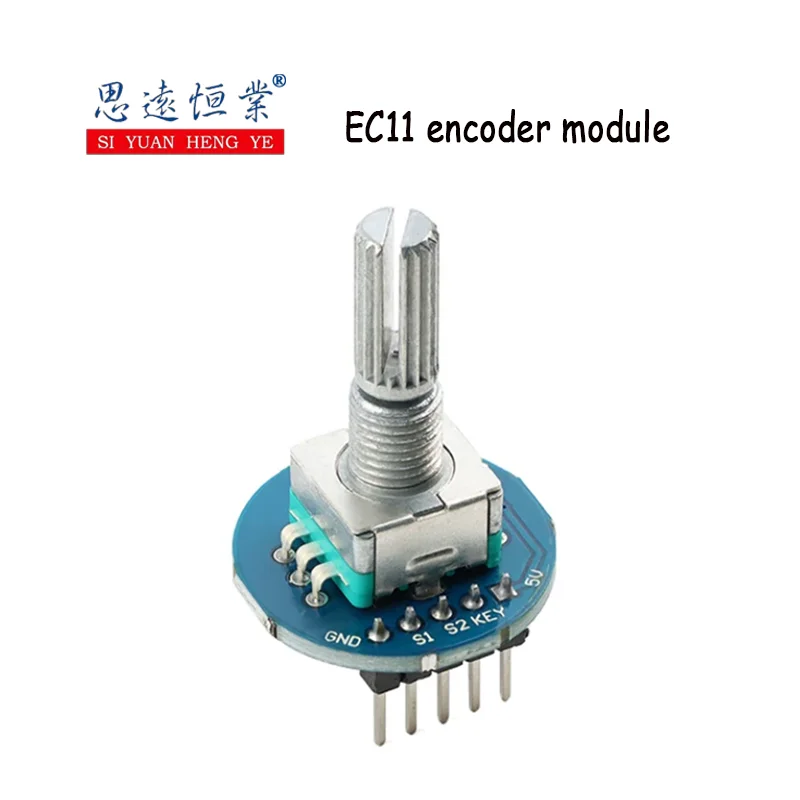 1PCS The EC11 encoder module with a knob cap, 360-degree encoder module, potentiometer and digital pulse output