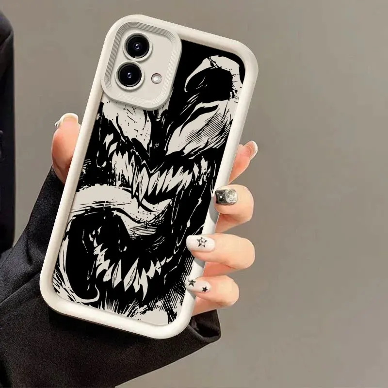 Venom Art Marvel Phone Case for Motorola Moto G06 G56 G86 G96 G100 5G Edge 60 70 Fusion 50 Pro 40 Neo G85 G84 G75 G53 G60 Cover view 5