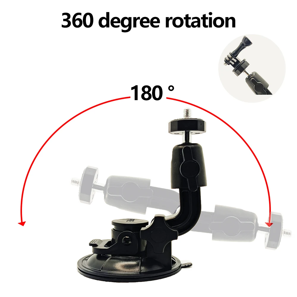 For GoPro Car Suction Cup 9CM Strong Suction Cup Mount 1/4\'\'Screw Base For GoPro Hero 13 12 11 10 Insta360 X4 X3 DJI Action 5 4