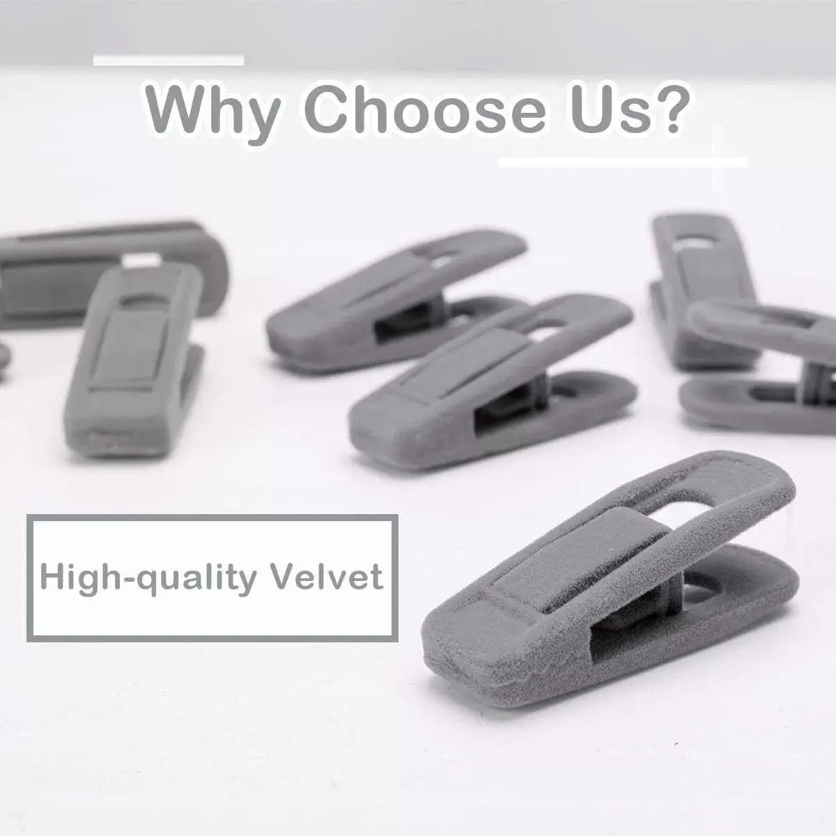 10Pcs Household Multi-Functional Non-Slip Traceless Flocking Clips for Drying Clothes General Accessories Flocking Clothes Pegs