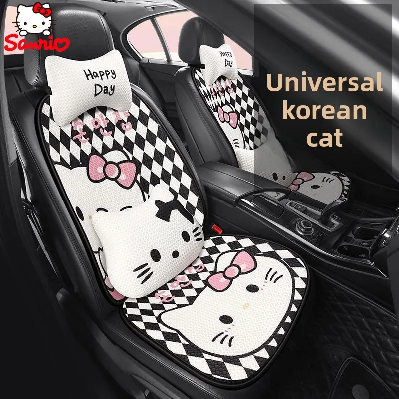 

Sanrio Hello Kitty Car` Cushion Four Season Breathable Car Seat Cover Four Seasons Universal Cute Girls