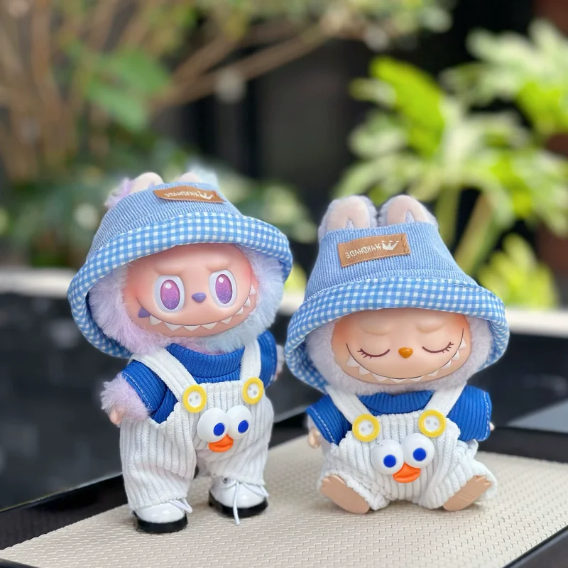 

For/Clothe 17cm Labubu Clothes Heartbeat Macaron Vinyl Labubu Doll Clothes For Changing Or Change the Other Cotton Dolls Clothes