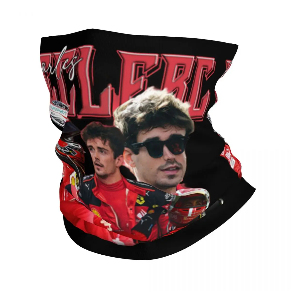 Charles Leclerc Bootleg Racing Merch Balaclavas Neck Gaiter F1 Racer Bandana Outdoor Sports Headband for Men Women Breathable