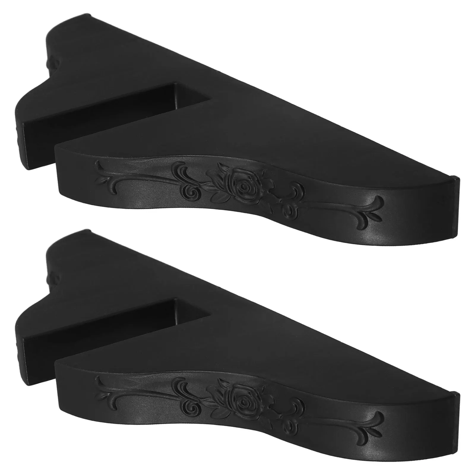 

2 Pcs Room Divider Base Screen Partition Bracket Pvc Stand Holder Black Folding Support