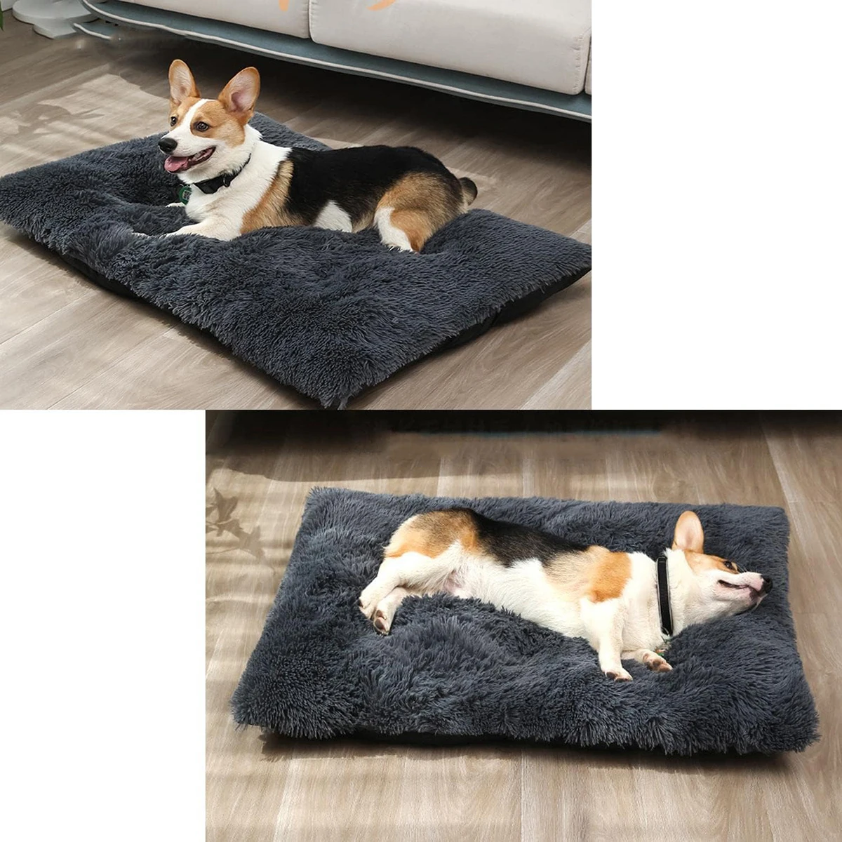 Grand lit lavable en peluche pour animaux de compagnie, anti-anlande, coussin chaud pour chien, polymères de couchage, tapis confortables pour animaux de compagnie, petits, moyens et grands chiens