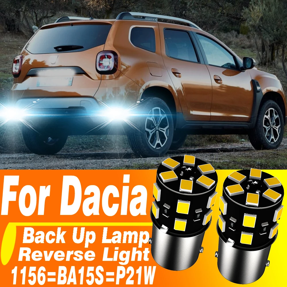 2x P21W LED Rückfahrlicht Back Up Lampe 1156 7506 BA15S Nebelschlussleuchte für Dacia Duster Sandero Logan Dokker Lodgy Solenza Jogger