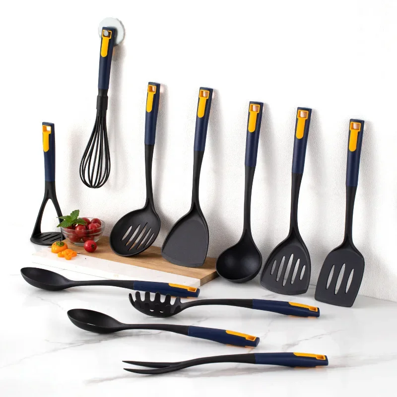 Silicone Cooking Utensil Set Mixing Slotted Serving Spatula Nonstick Heat Resistant Kitchen Bake Stir Draining Spoons