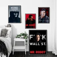 Mr. Robot Canvas Rami Malek Hackers American TV Shows Canvas Painting Modern Home Living Room Bedroom Decoration Wall Art