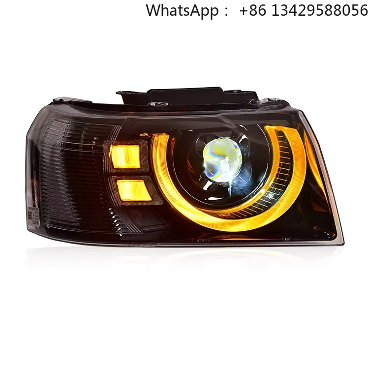 

For Land Rover Freelander 2 2010-2015 LED Assembly Defender Style Light-Guiding Daytime Running Lights with Turn Signals