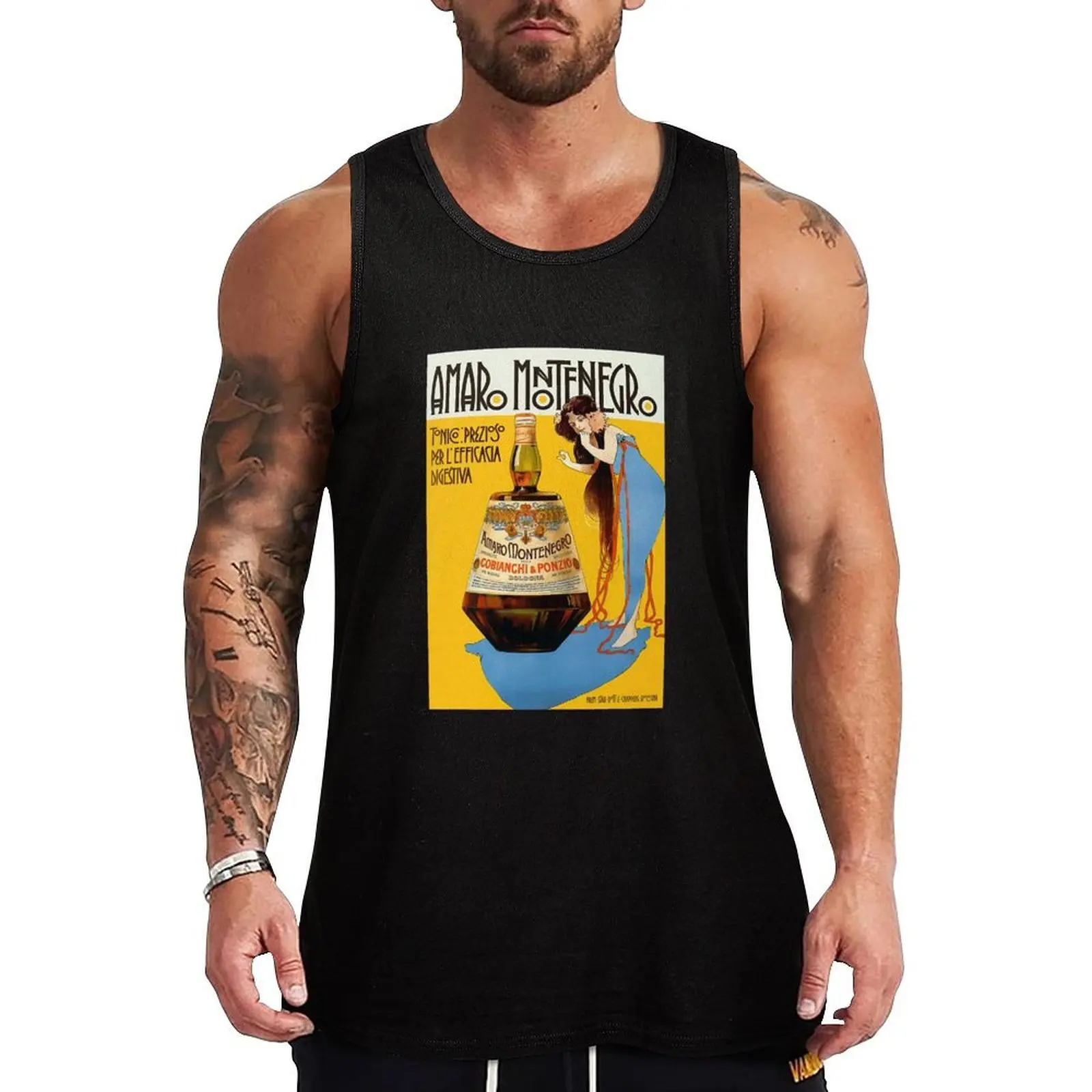 Amaro Montenegro Vintage Food&Drink Tank Top Casual Lounge Tank Top Camisa suelta sin mangas