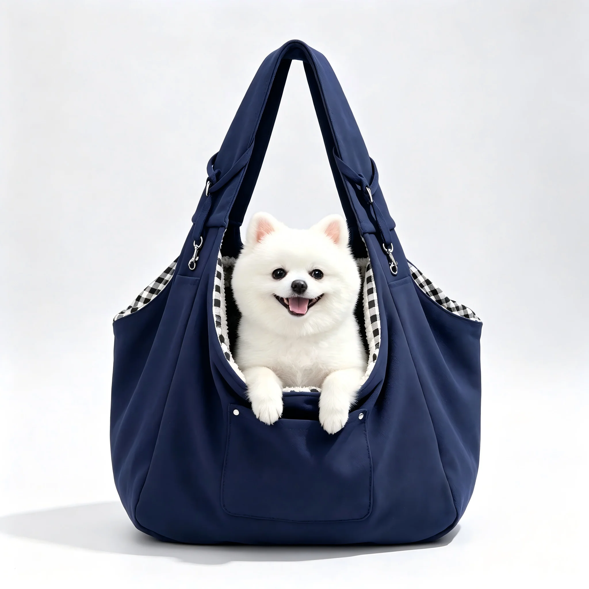 Winter Warm Pet Sling Carrier Cotton Comfortable Strap Small Dogs Cats Outdoor Portable Fleece Lined Shoulder Crossbody Bag