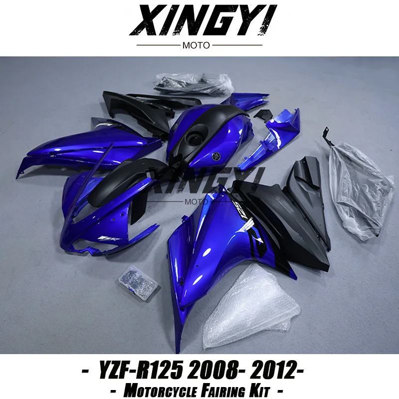New High Quaility ABS Plastics Fairing Kit Fit for Yamaha YZF R125 YZF-R125 2008-2012 Bodywork Kit Injection mold Blue 2008 2011