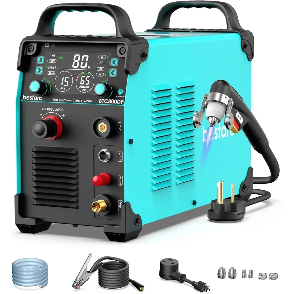 

Plasma Cutter 80 Amps Pilot Arc Plasma Cutter Machine Digital Screen Display Dual Voltage 110/220V Plasma Cutting Machine