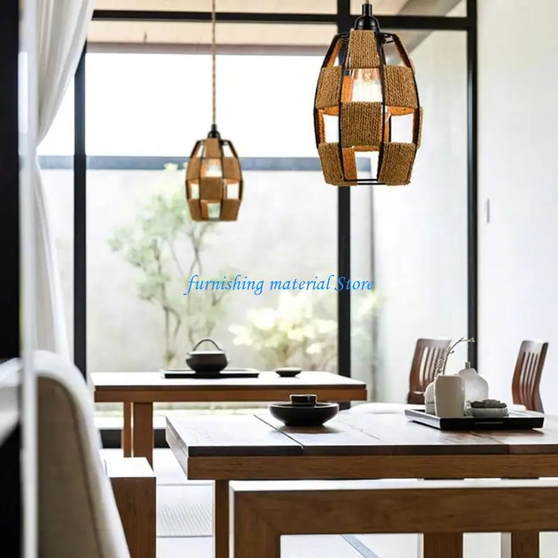 

Y5GD Fashion Rattan Lampshades Adding Elegance to Any Room Setting Rattan Texture