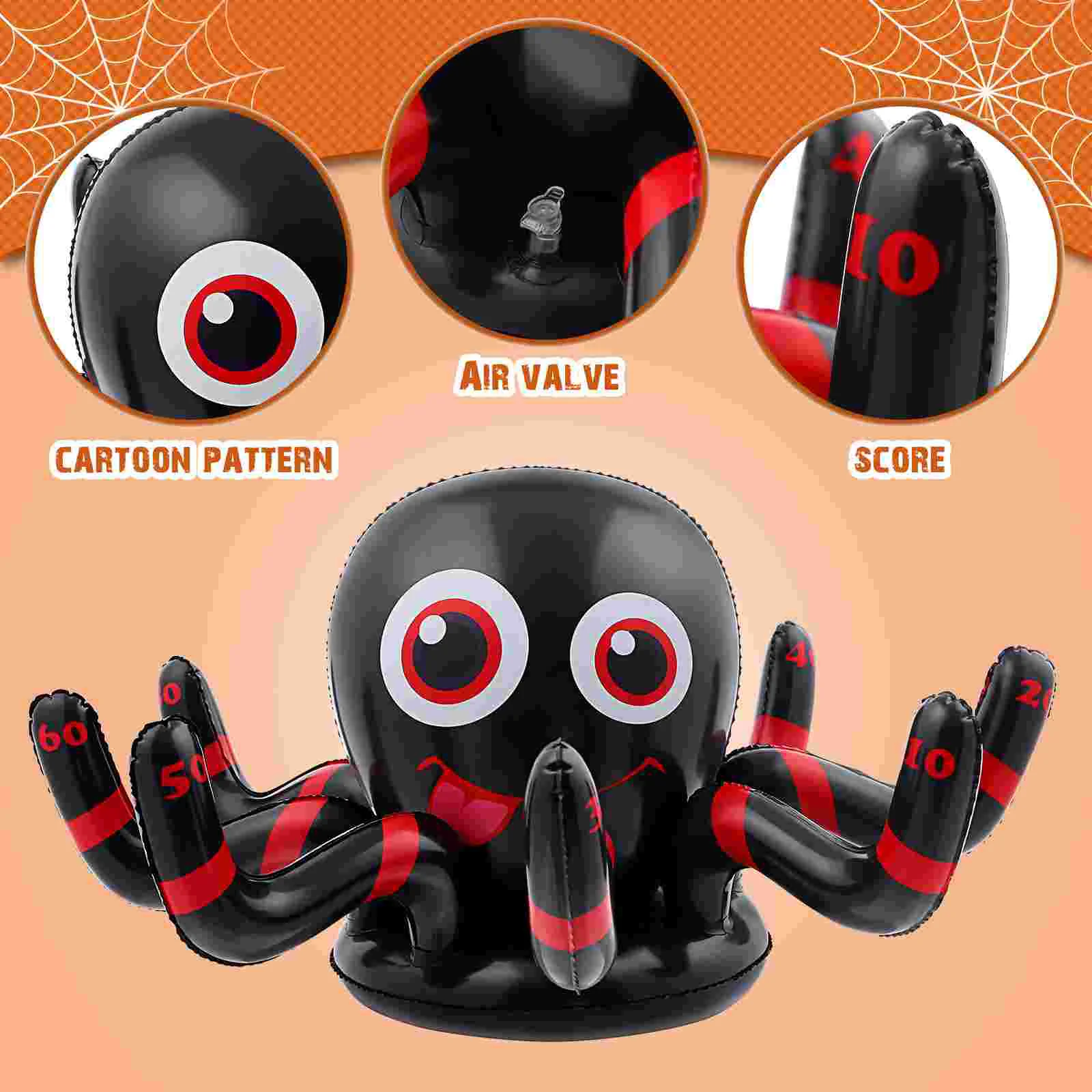 Inflatable Ring Toss Game Party Supplies Halloween Games for Spider outside Kids Toys