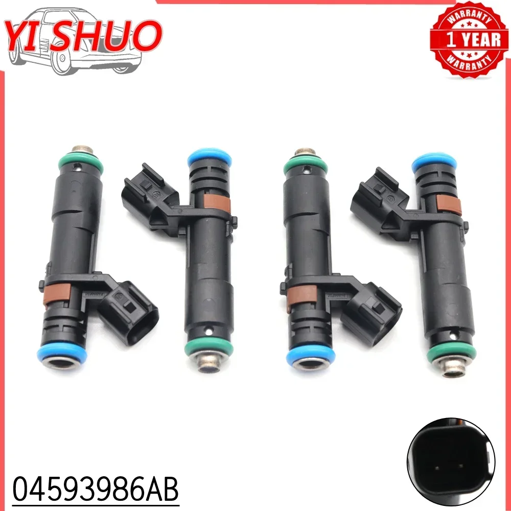 

4x автомобильные топливные форсунки для Chrysler 200 Jeep Cherokee Renegade Dodge Dart Fiat 500X Ram ProMaster 2015-2018 04593986 АБ 4593986 АА