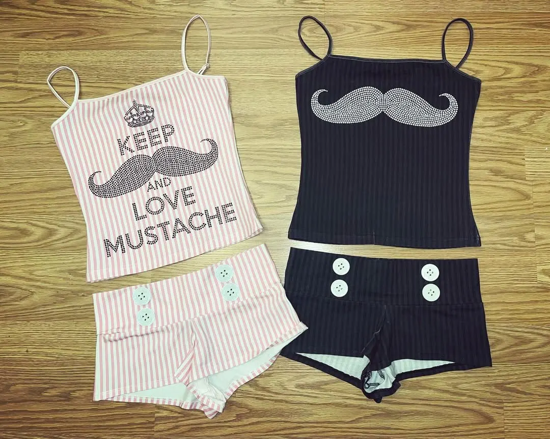 

Y2K Striped Diamond Vest Button Shorts Suit New Sexy Hot Girls Street Punk Fashion Slim Girl Style Casual Women's Clothing Tank