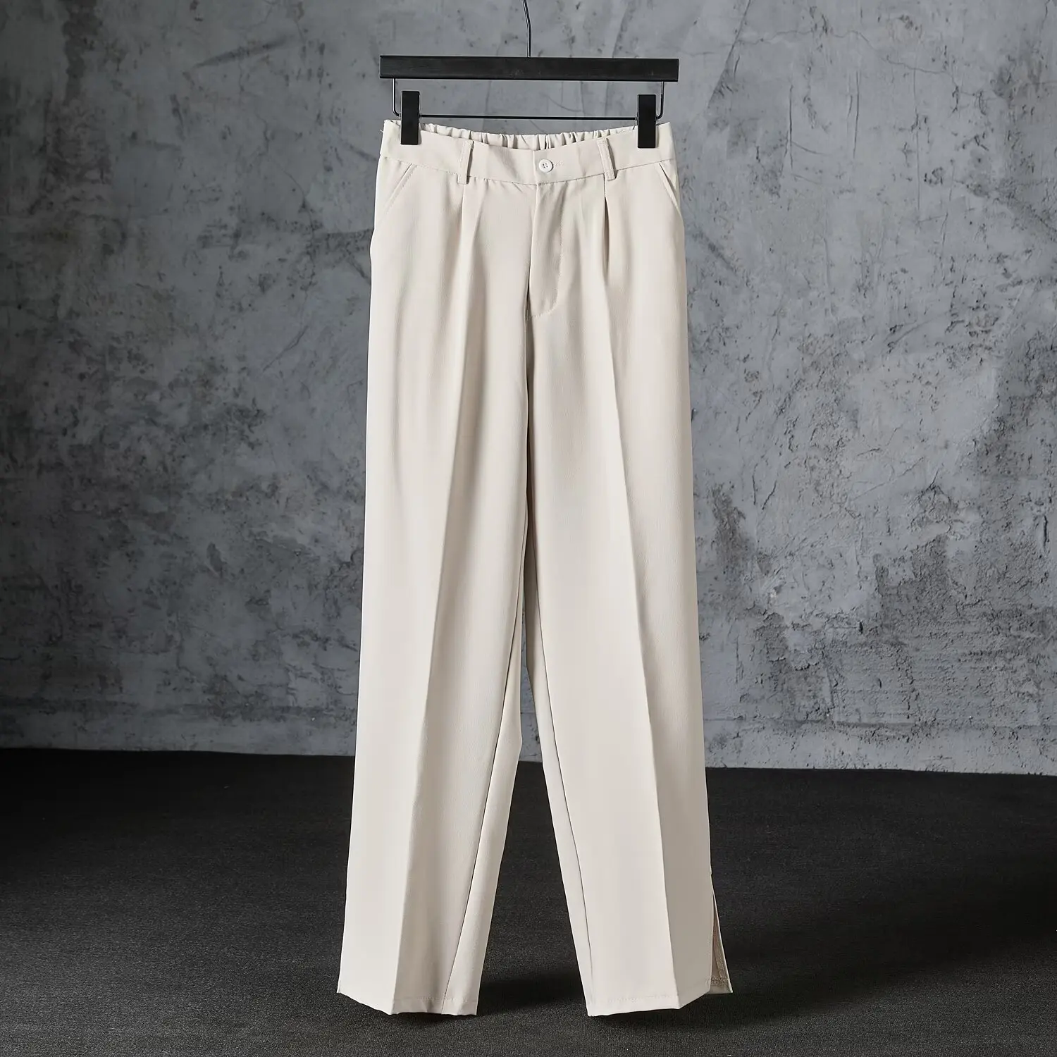 Herbsthosen für Herren, lockere Freizeithosen mit guter Drapierung, bodenlange Hosen, koreanischer Stil, trendige gerade Anzughosen. – Detail 15