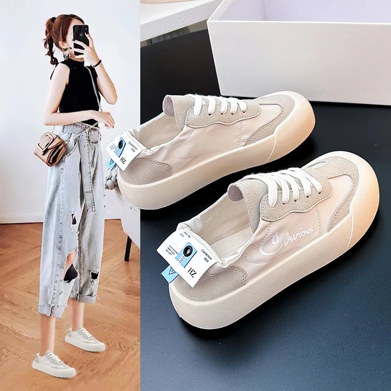 Scarpe da ginnastica da donna piattaforma scarpe da passeggio sportive da Tennis coreane scarpe Casual da donna da Skateboard calzature grosse per donna