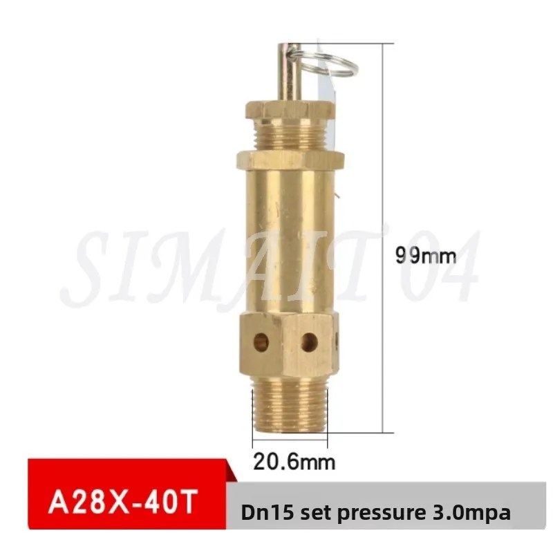 A28X-40T Air Compressor Safety Valve, Medium and High Pressure, Setting 30kg 40kg